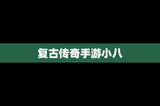 复古传奇手游小八