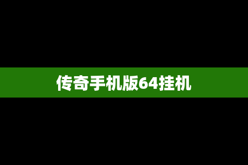 传奇手机版64挂机