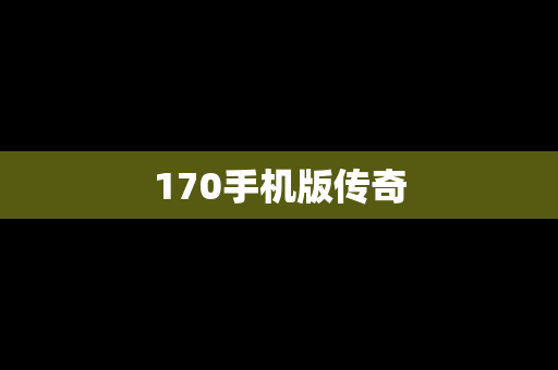170手机版传奇