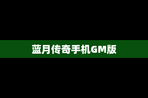 蓝月传奇手机GM版