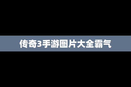 传奇3手游图片大全霸气
