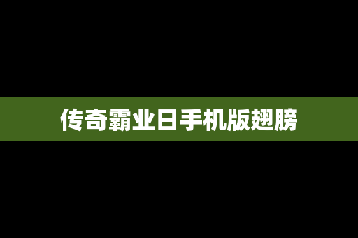 传奇霸业日手机版翅膀