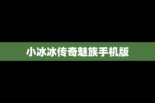 小冰冰传奇魅族手机版